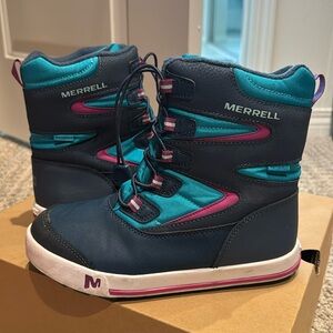 Merrell Kids' Blue and Pink Winter Boots
